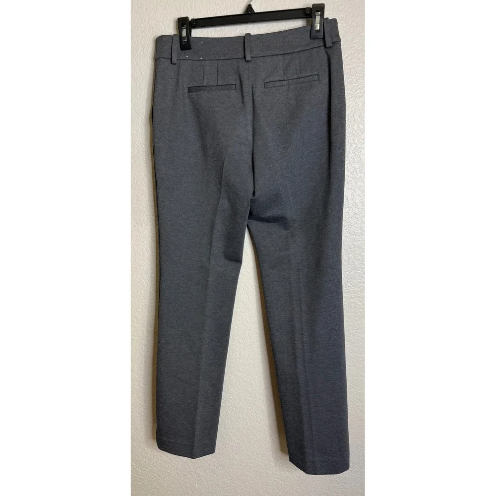 Talbots Womens 6P Soho Pant Gray Stretch Straight Leg Professional Trousers Chic